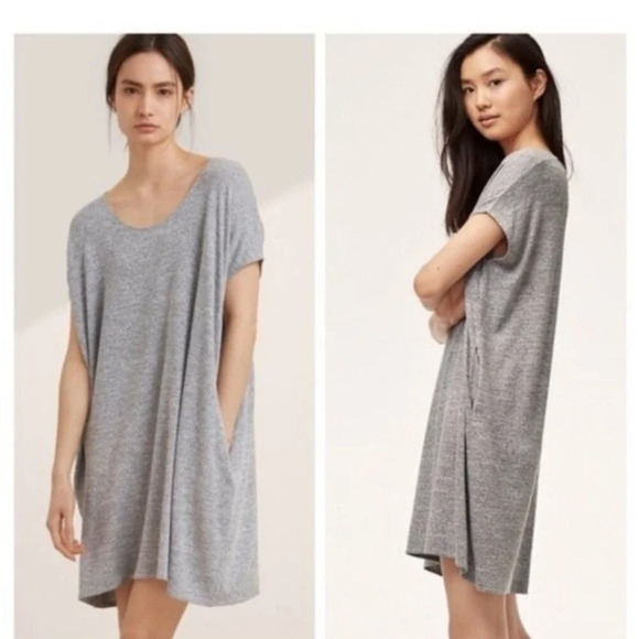 Aritzia Wilfred Free Gray Lorelei Dress size Medium‎ - Picture 3 of 9